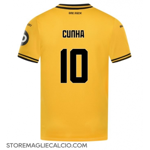 Wolves Matheus Cunha #10 Maglia Gara Casa Repliche 2024-25 Maniche Corte Wolves Matheus Cunha #10 Maglia Gara Casa Repliche 2024-25 Maniche Corte